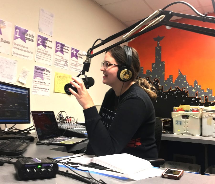 Lauren Mateo 19 hosts her radio show.