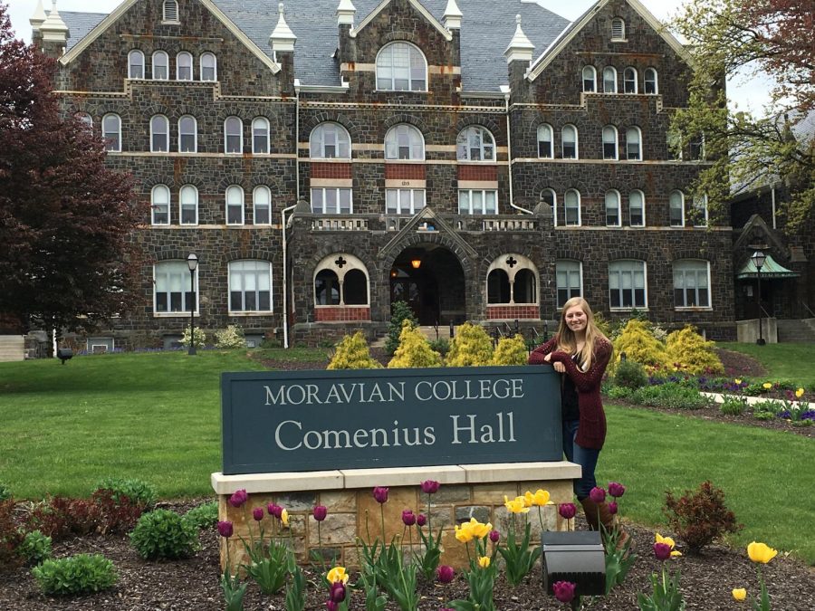 Editor-In-Chief Elizabeth Horn visiting Moravian College for the first time in 2016.