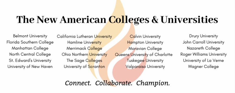 A screenshot of the official list of New American Colleges and Universities; Photo Courtesy of: newamericancolleges.org