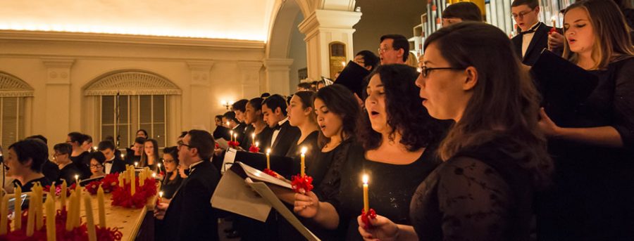 A photo during the Vespers service; Photo Courtesy of: moravian.edu