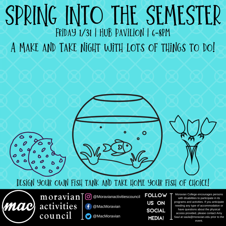 The flyer distributed by MAC encouraging students to take home their own fish for free