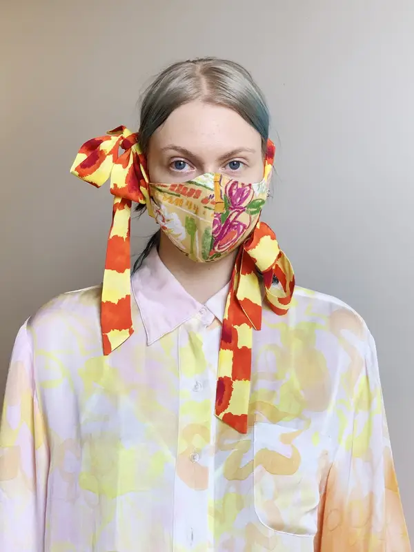 You can also buy this designer face mask by Collina Strada. Though they cost over $100 each, each mask is made out of leftover material and each purchase will donate three masks to Seeding Sovereignty, a resistance group led by Indigenous women to dismantle colonial institutions. https://collinastrada.com/collections/accessories/products/fashion-face-mask-with-bows?sscid=71k4_lqoy9&&sscid=81k4_u7zcp&