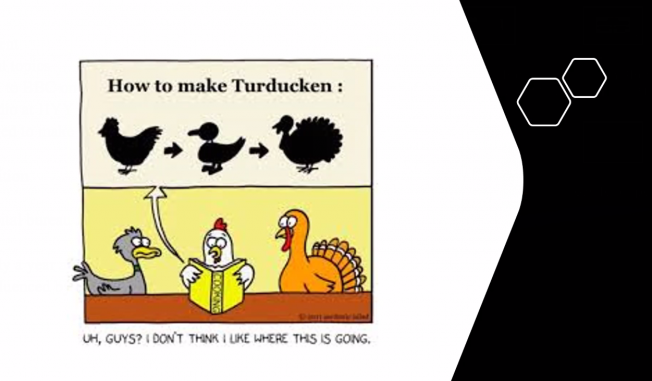 A visual representation of what Rehill calls "The Great Turducken:" an election wrapped in a social movement wrapped in a pandemic.