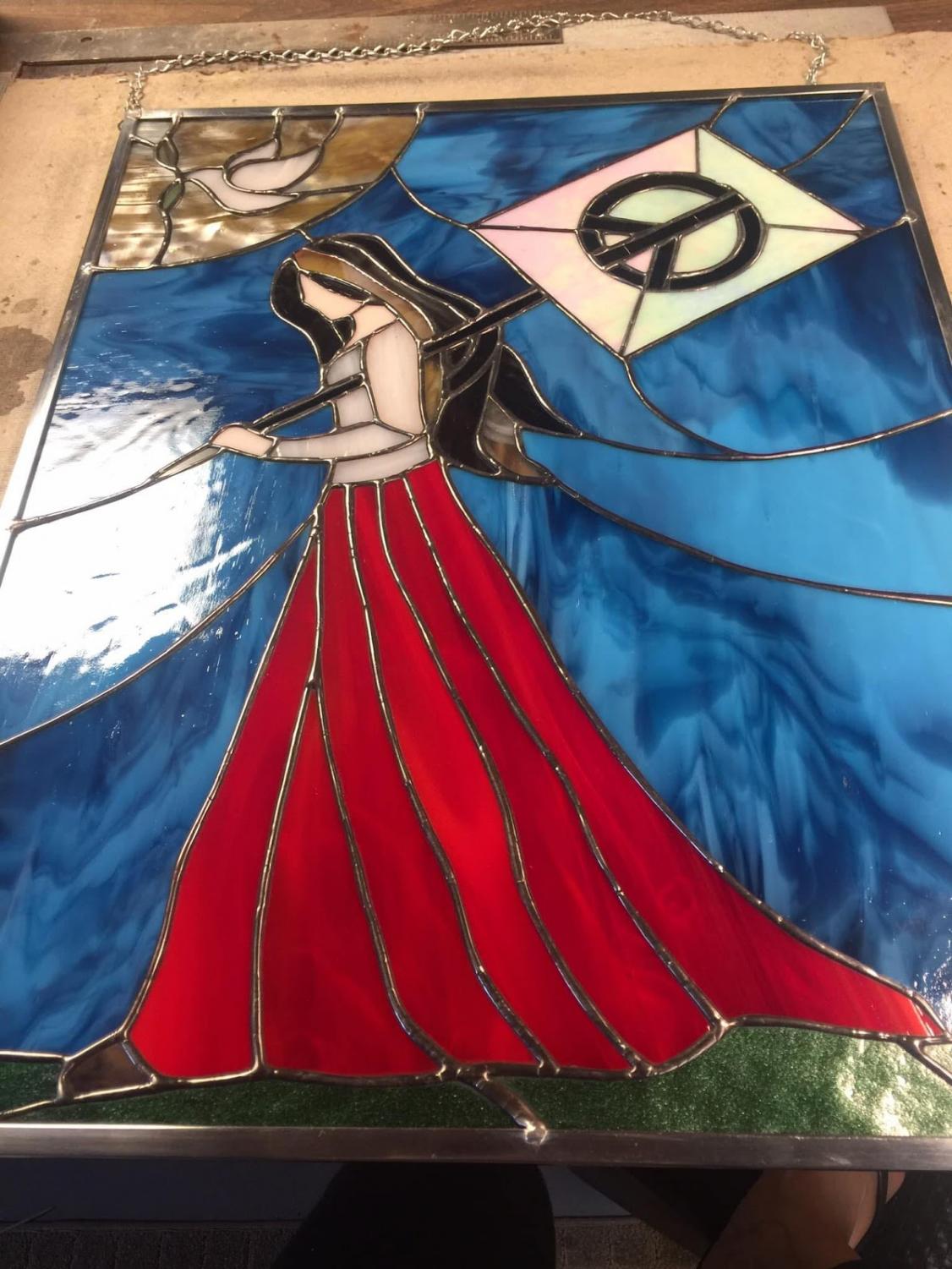 Some of Dr. Zaremba’s stained glass work. Photos courtesy of Stacey Zaremba.