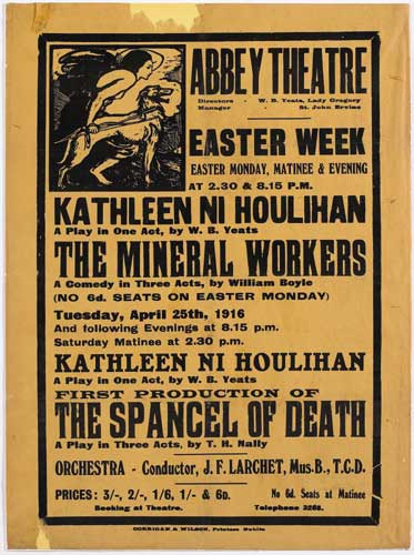 Original playbill of Cathleen  [Kathleen] Ni Houlihan from 1916, from Irish Studies