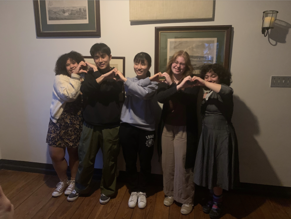 Photo courtesy of Dr. John Black. From left to right: Danielle McEaddy ’26, Kiichiro Yamamoto, Airi Terado, Emma Ward ’27, and Giara Piazza ’27. 