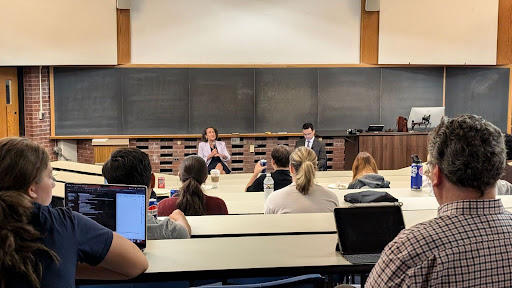 Photo courtesy of Nathan Pynchon. Pictured (from left to right): Kathy Boockvar and Dr. Samuel Rhodes.
