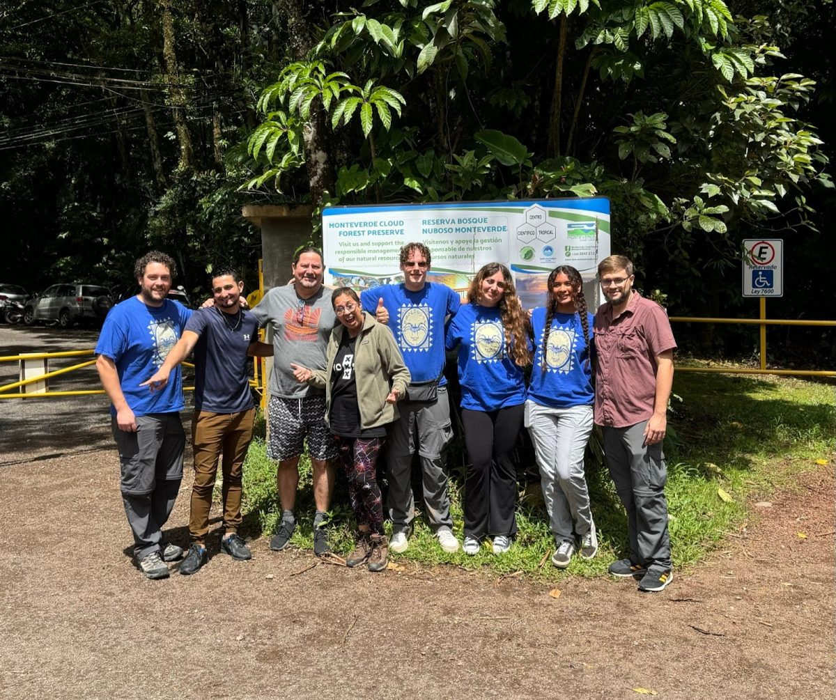 From left to right Daniel Proud, Andrei (driver), Carlos Viquez, Gabriella Almengor, Caleb Gunkle ‘25, Maria Lubbos ‘26, Cielo Disla ‘25, Pablo Hernandez ‘25. Photo courtesy of Maria Lubbos.