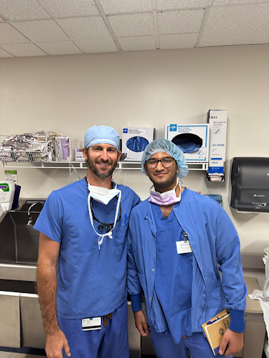 (Dr. Sibley on left, handsome young man on right)