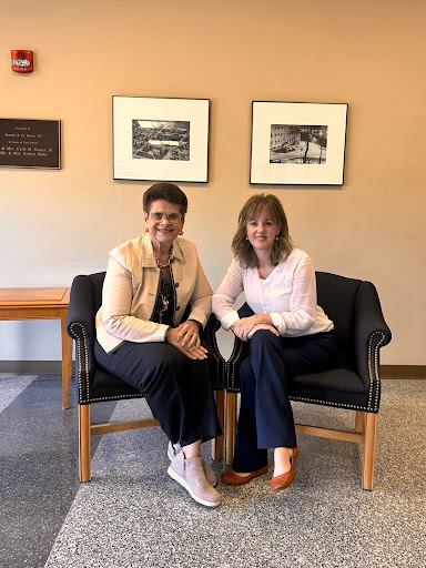 Photo by Liz Kameen. Pictured from left to right: June Thompson and Lori Boyle, the organizers of the STAR Cupboard. 
