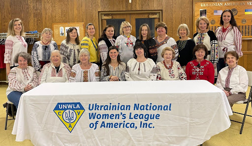 Picture Courtesy of UNWLA Branch 91. Picture of UNWLA Branch 91 women, wearing traditional Ukrainian vyshyvanky (without Reverend Paul though). 