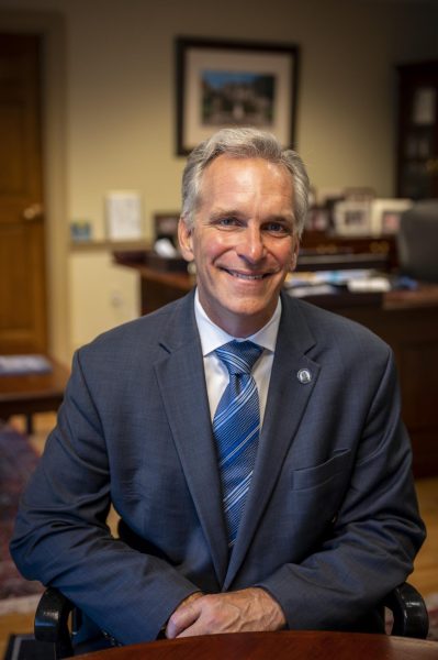 President Grigsby in his office. Photo courtesy of Elaine Deitch. 