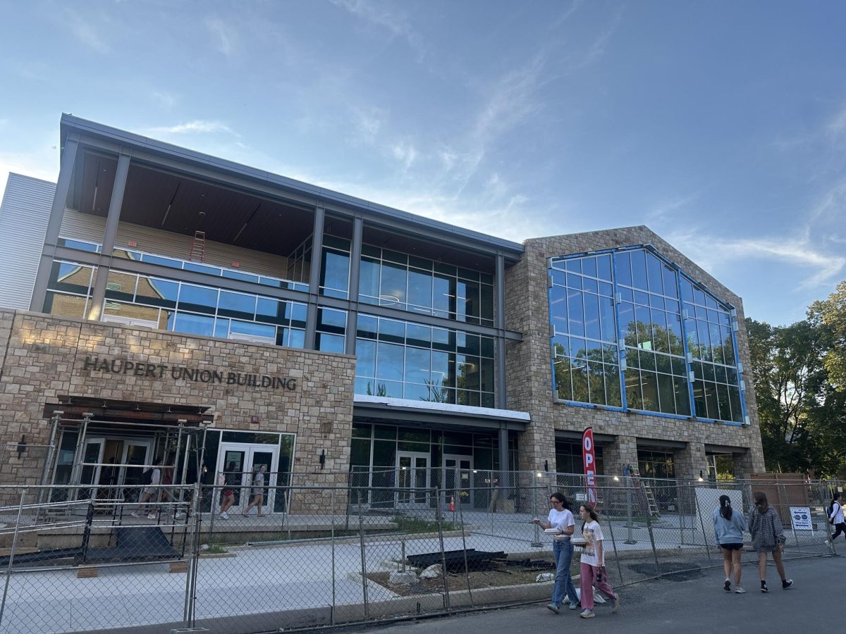 Photo by Liz Kameen. Pictured: The new HUB, currently under construction, which will house the Career Center once opened in October. 