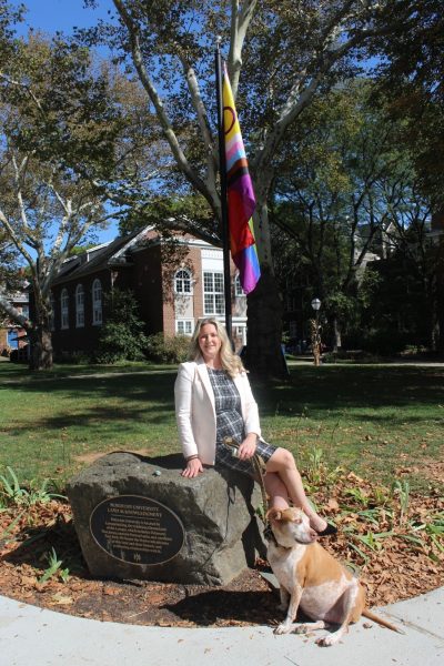 Photo by Liz Kameen 
Pictured: Gilmore posed at the 1742 Splotch