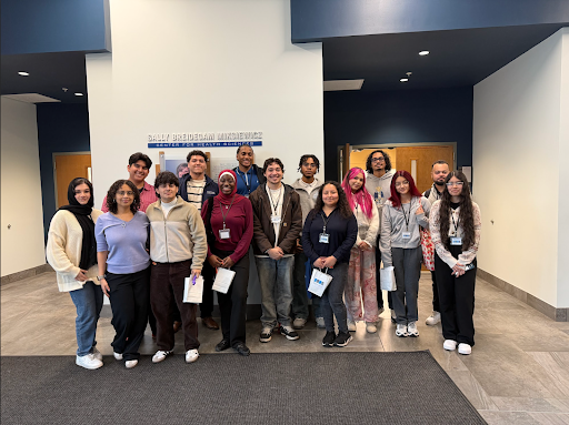 Photo by Gavin Kemery. Pictured Left to Right: Aarifa Rabani, Aly Santos, Manuel Rios, Chris Mervin, Anthony Morillo, Khadijat Majolagbe, Chris Petite-Frere, Emmanuel Martinez, Hillary Rodriguez, Prizith Marin, Richard Lugardo, Carla Gonzalez, Justin Otero, Milena Garay.